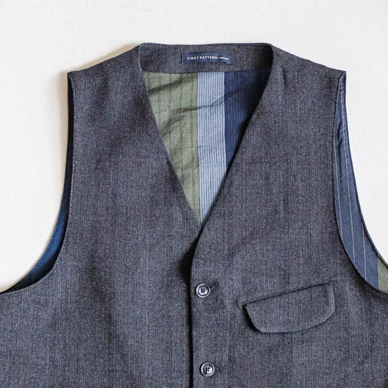 CHISELArtisan Vest Heritage chevron Dk.Grey