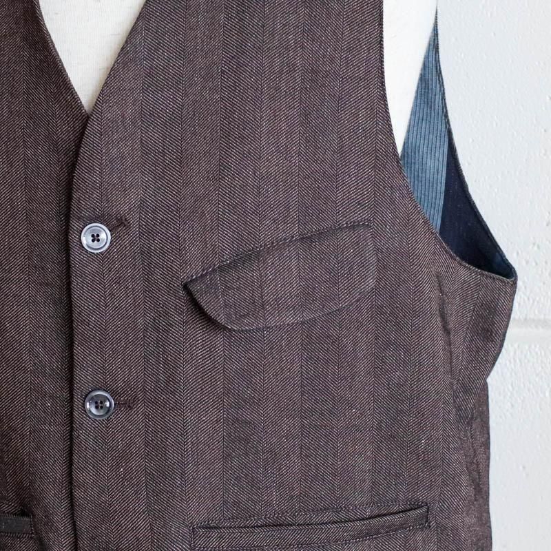 CHISELArtisan Vest Fusion herringboneBurnt
