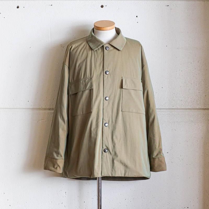Quilted Shirt Jacket  Beige