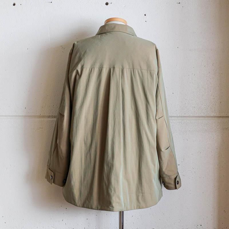 Quilted Shirt Jacket  Beige