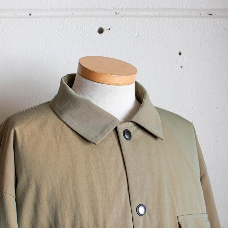 Quilted Shirt Jacket  Beige
