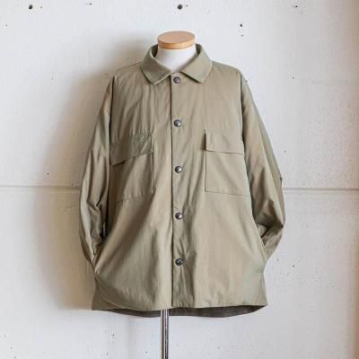 Quilted Shirt Jacket  Beige