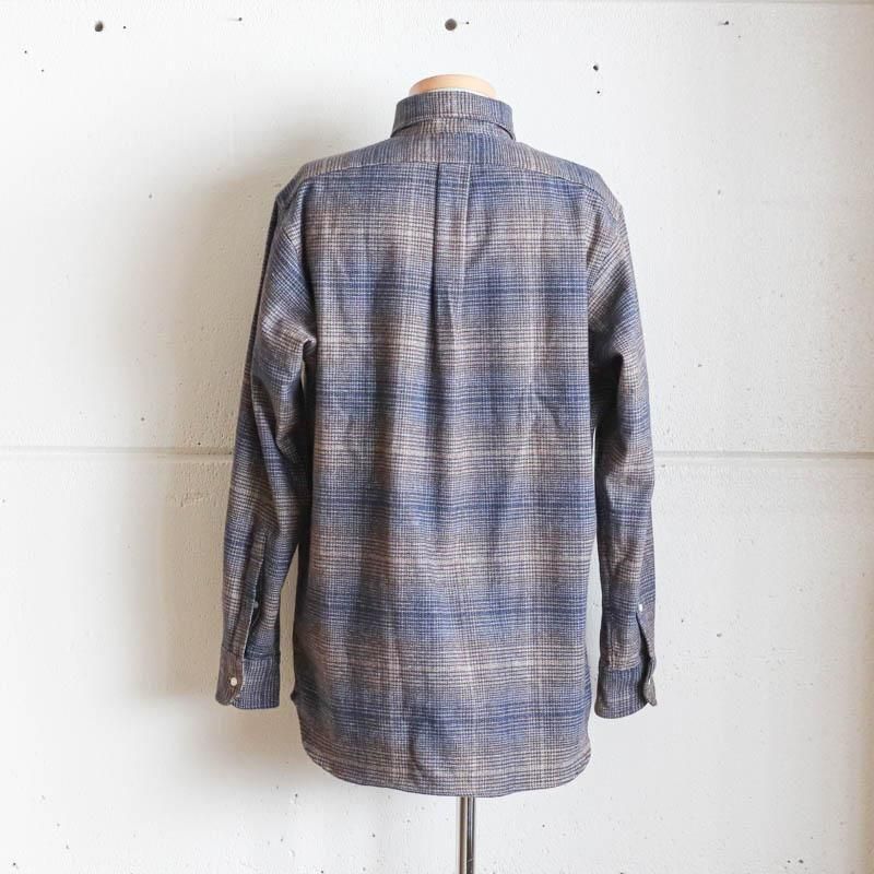 Heavy Flannel Shadow Plaid  NavyClassic Fit 