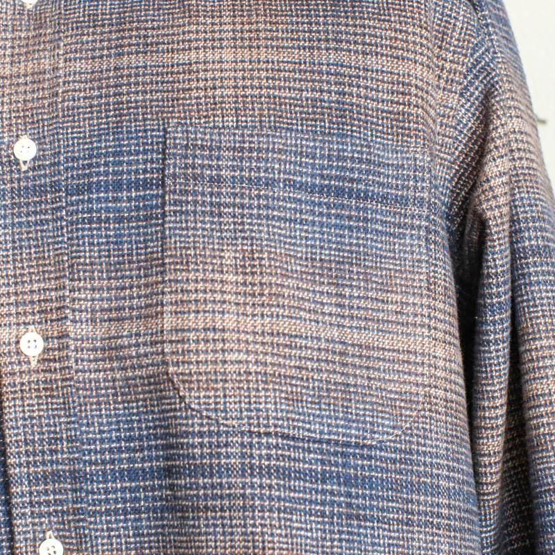 Heavy Flannel Shadow Plaid  NavyClassic Fit 