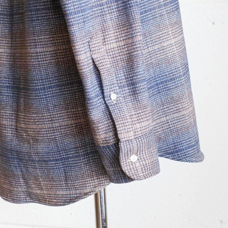 Heavy Flannel Shadow Plaid  NavyClassic Fit 