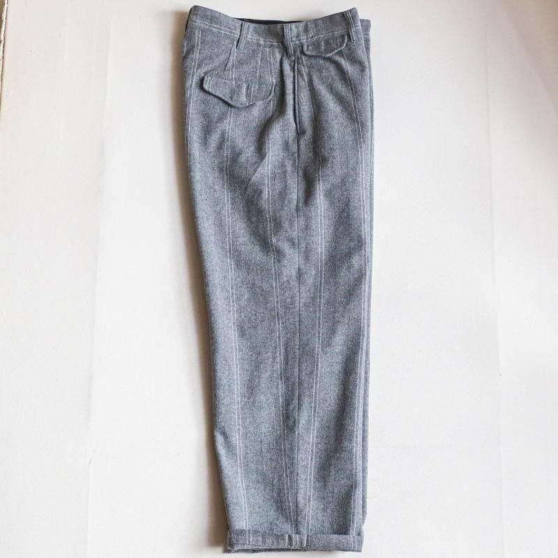 Officer Pant - Wool Striped HBLt.Grey




