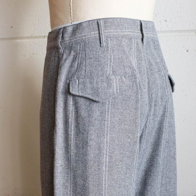 Officer Pant - Wool Striped HBLt.Grey




