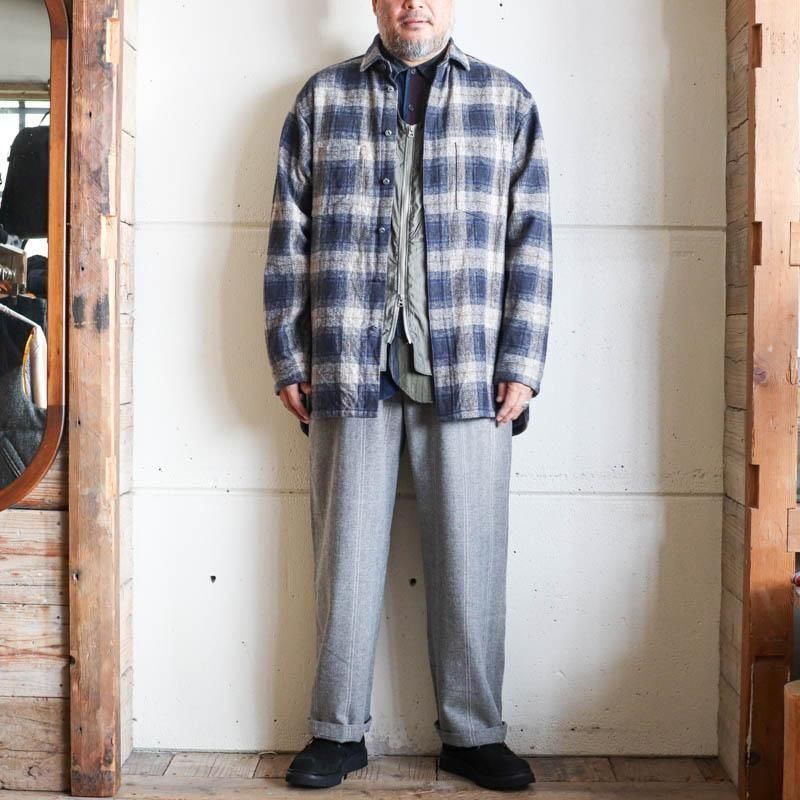 Officer Pant - Wool Striped HBLt.Grey





