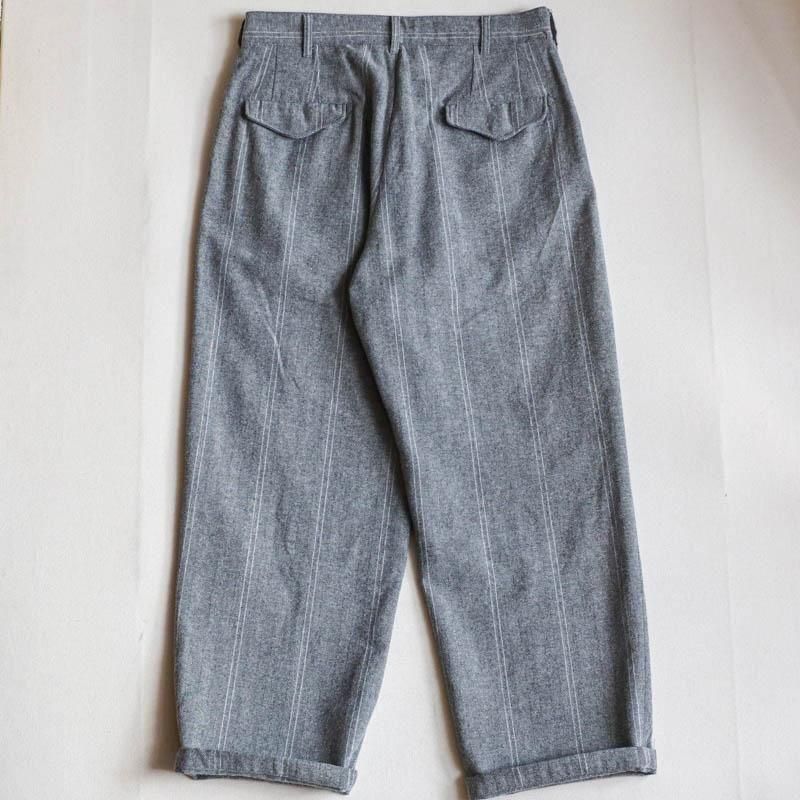 Officer Pant - Wool Striped HBLt.Grey




