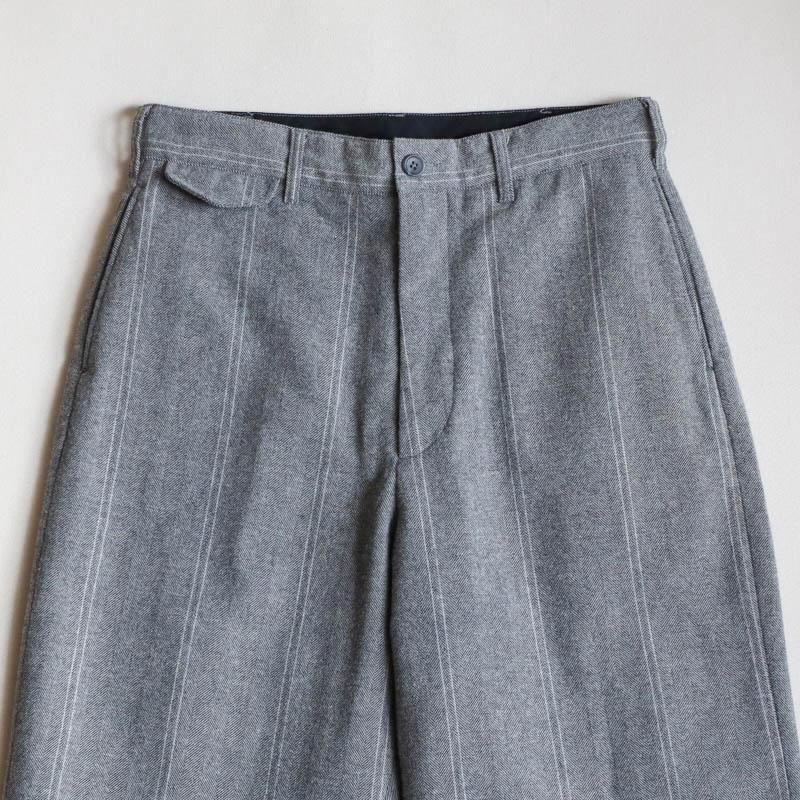 Officer Pant - Wool Striped HBLt.Grey




