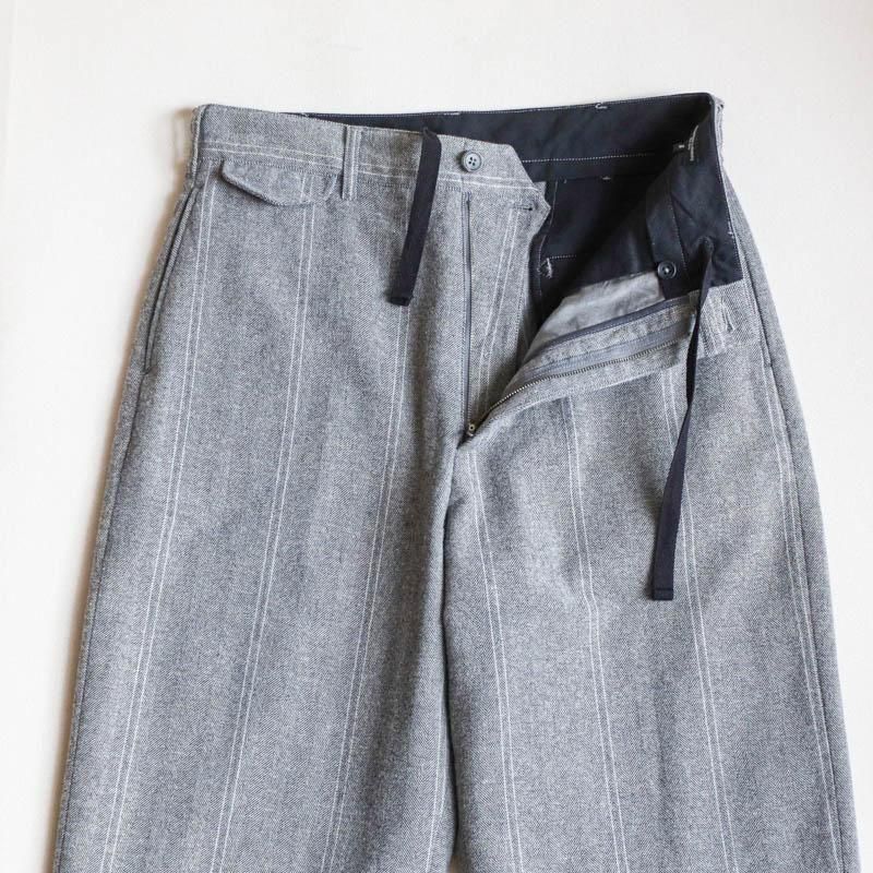 Officer Pant - Wool Striped HBLt.Grey




