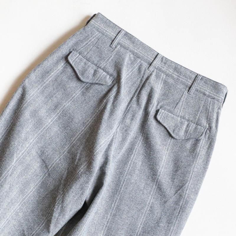 Officer Pant - Wool Striped HBLt.Grey




