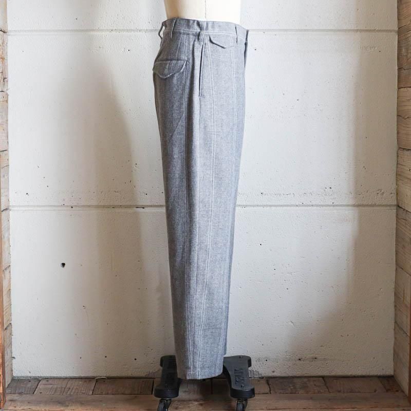 Officer Pant - Wool Striped HBLt.Grey




