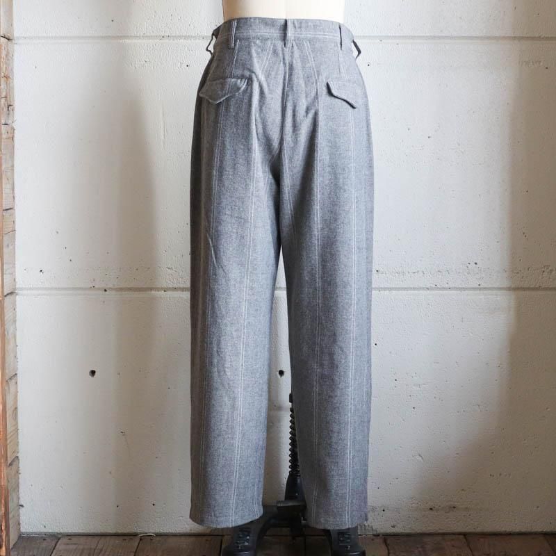 Officer Pant - Wool Striped HBLt.Grey




