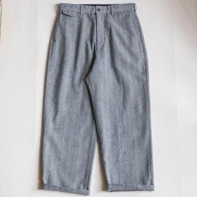 Officer Pant - Wool Striped HBLt.Grey




