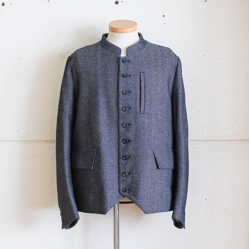 Morris��9 buttons��Indigo Herringbone