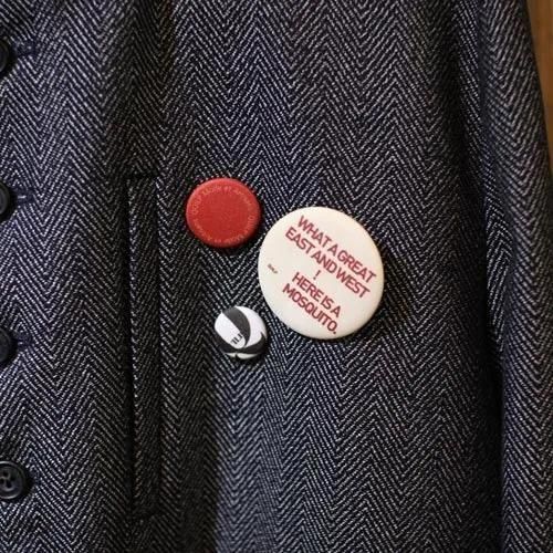 Morris��9 buttons��Indigo Herringbone