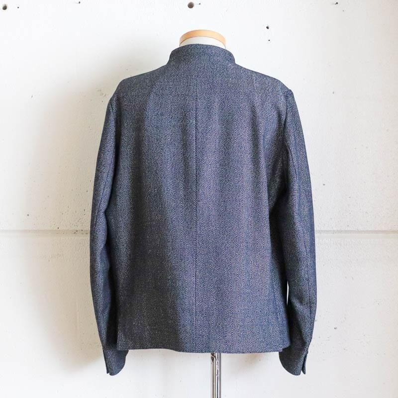 Morris��9 buttons��Indigo Herringbone