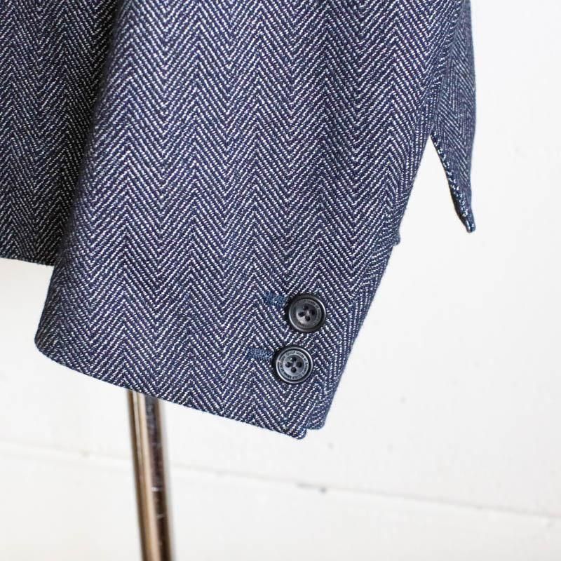 Morris��9 buttons��Indigo Herringbone