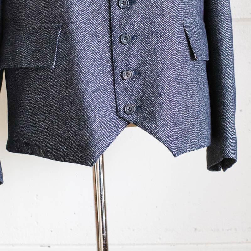 Morris��9 buttons��Indigo Herringbone