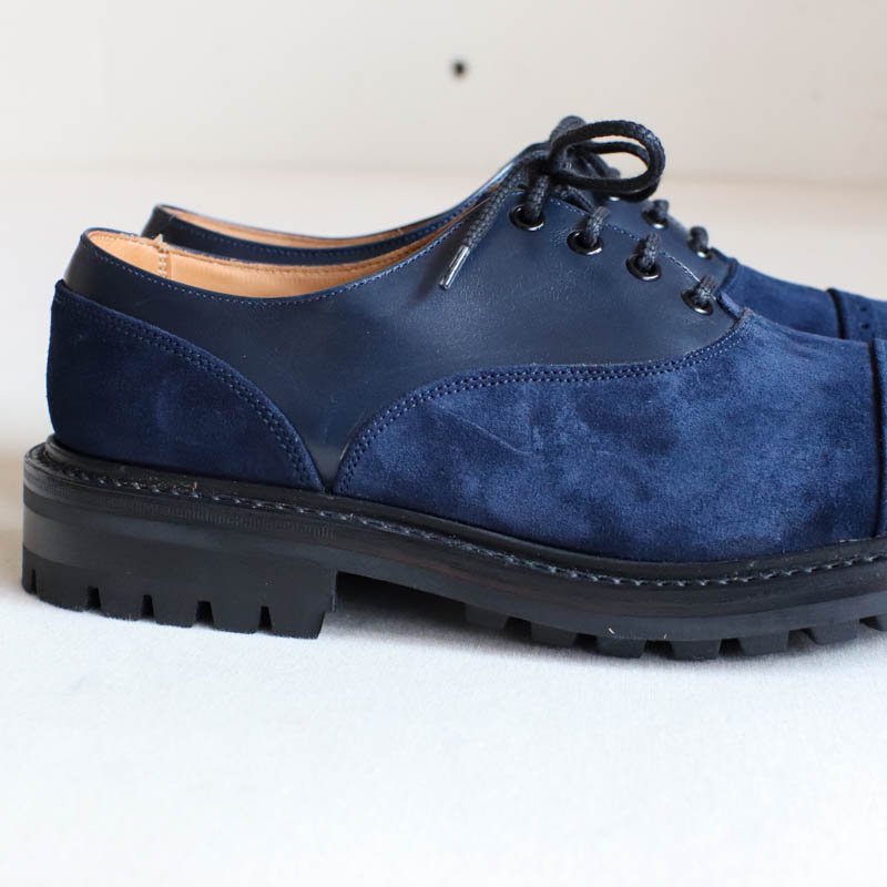 Two Tone Oxford Mid Night Blue Suede  Navy Calf