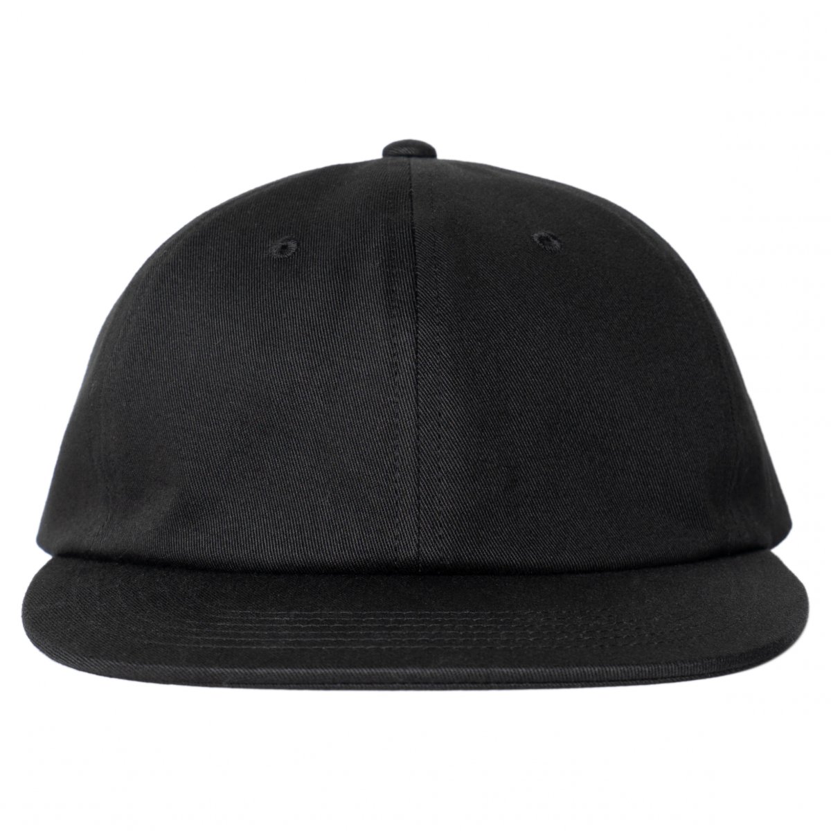 Cotton Twill 6 Panel - Black - CUP AND CONE WEB STORE