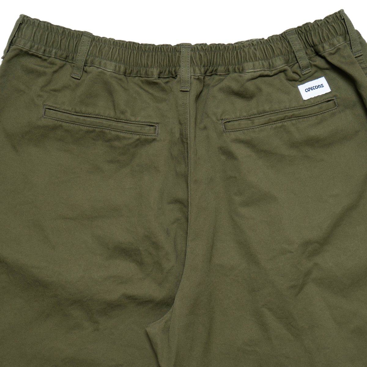 Cotton Twill Baggy Pants - Olive - CUP AND CONE