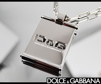 D&Gドルガバ ロゴ繰り抜きプレートシルバーネックレス - 通販雑貨 バッグ ふぁんファン