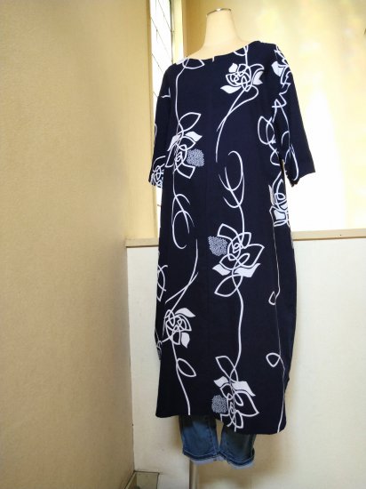 浴衣地のａラインワンピース 其の３ 太田洋品店 手作り服 リメイク服のお店