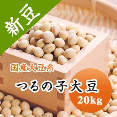 令和５年産】北海道南部産 つるの子大豆（20kg） - 豆 通販【豆平 まめへい】丹波 黒豆 大豆 小豆 ひよこ豆 レンズ豆の問屋販売