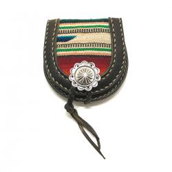 vintage mexicanrag&leather horseshoe coin purse/ビンテージメキシカンラグホースシューコインパース