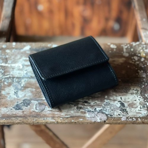 姫路牛型押しレザー素材 三つ折りコンパクト財布 / himeji leather FOLDING COMPACT WALLET 