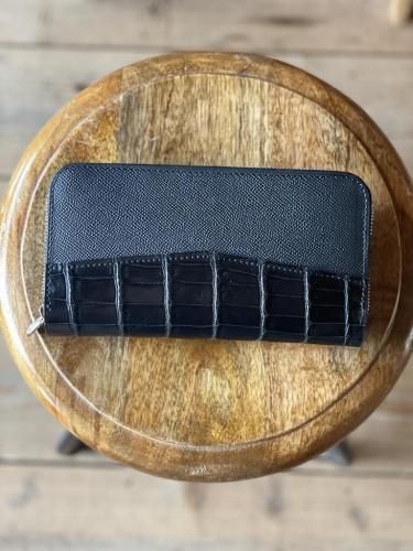 쥶 ߥץ󥰥å å/ crocodile Veau Epsom long Zip wallet