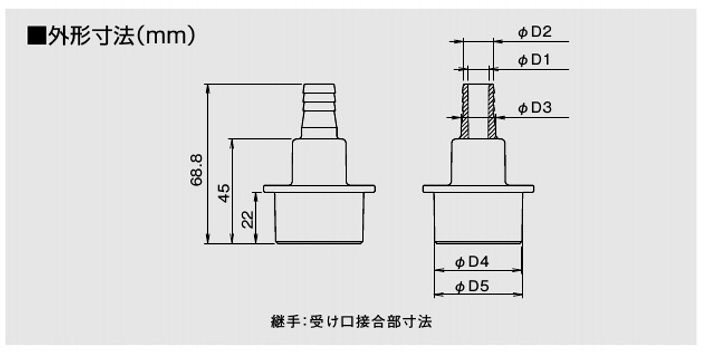オーケー器材(DAIKIN ダイキン) K-DDY3525 異径継手管 断熱付45°Y管 エアコン