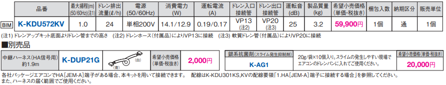 ドレンアップキット/ドレンポンプキット 空調関連部材 オーケー ドレンアップキット/ドレンポンプキット 空調関連部材 オーケー