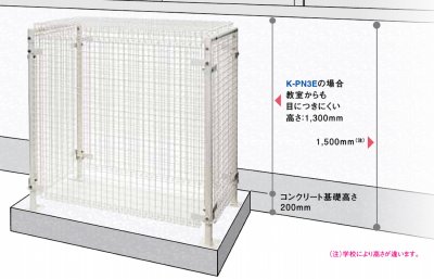 エアコン室外機関連部材 オーケー器材 学校用室外機保護パネル K-PN□E