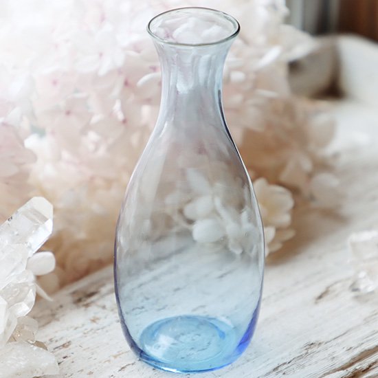 薄青硝子の花瓶（酒瓶） - 海福雑貨通販部
