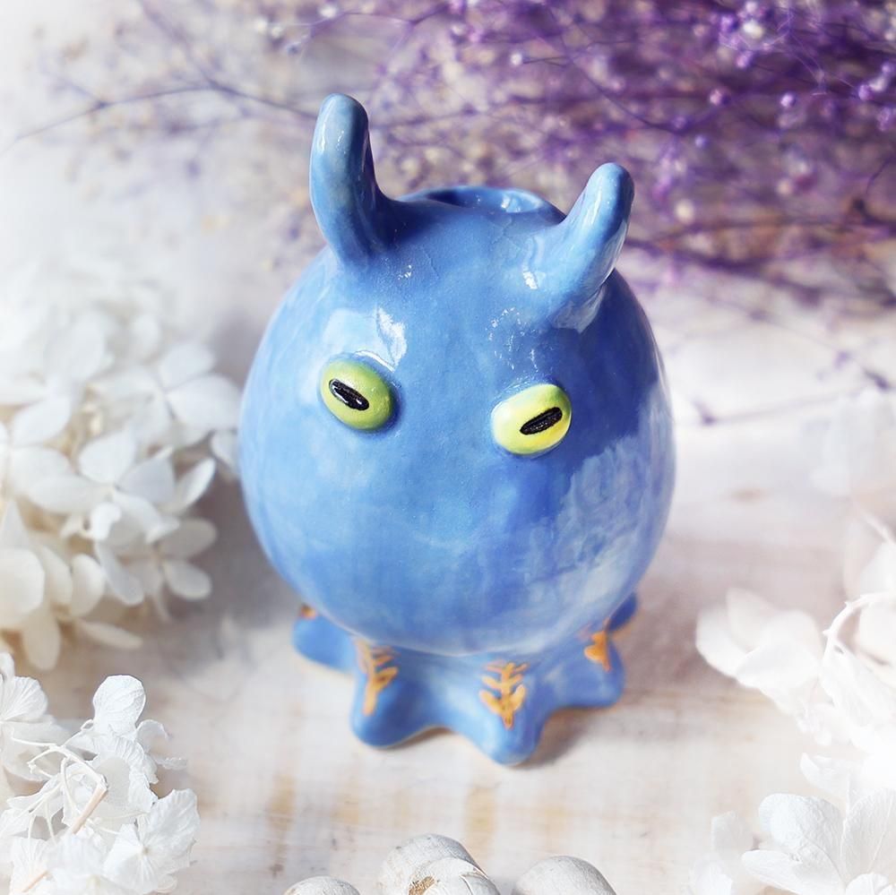 一輪挿し「キラキラメンダコ（青）」- 海福雑貨通販部