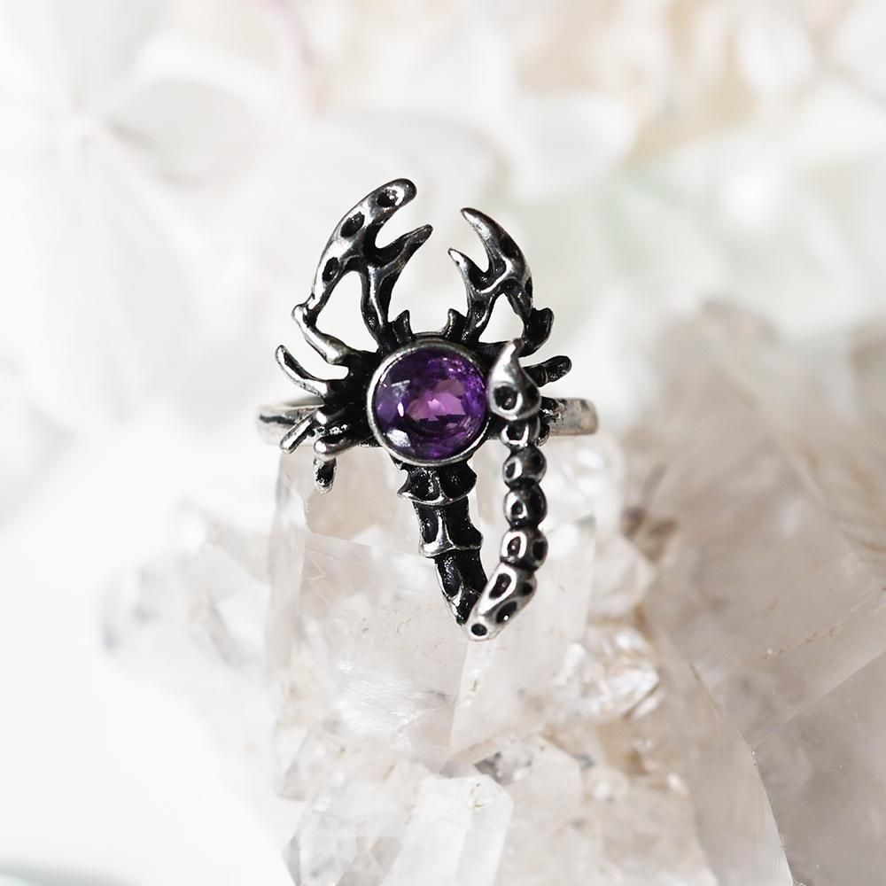 サソリとアメジストの指輪（1点のみ） - 海福雑貨通販部