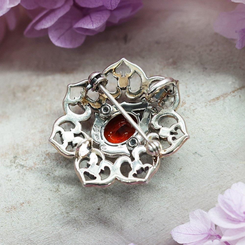 ●4890#0722　銀泉いづみけん/SILVERブローチ紫陽花　0320 ○4890#0722 銀泉いづみけん/SILVERブローチ紫陽花 0320