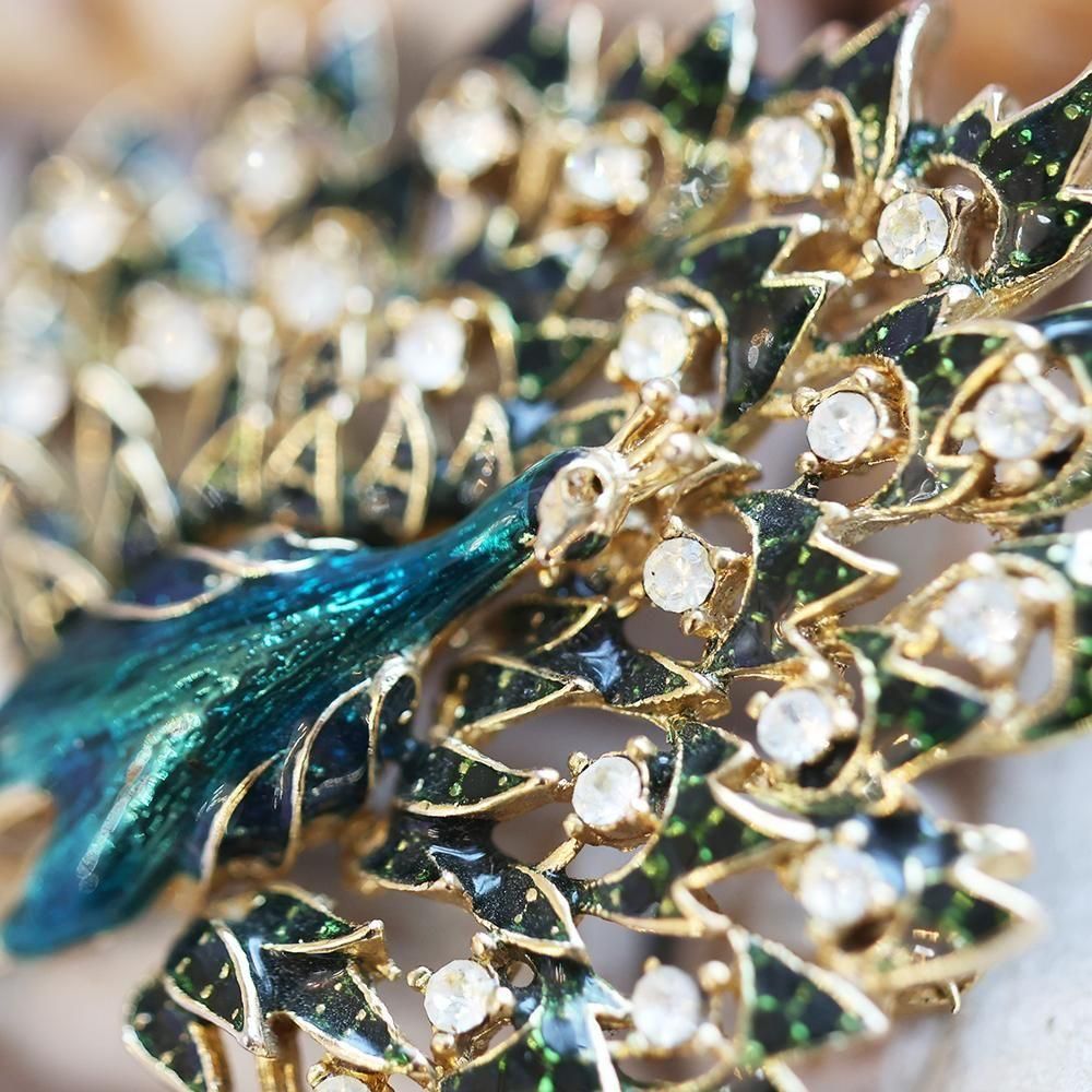 5月誕生色モチーフ】孔雀ブローチ / Peacock｜Palnart Poc STORE