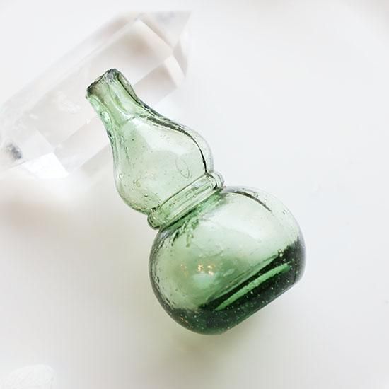 【美品】昭和　気泡ガラス瓶 2個セット 美品】昭和 気泡ガラス瓶 2個セット