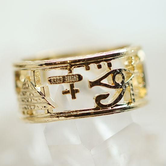  ヒエログリフ リング　5号 リング「ヒエログリフ・金」 - 海福雑貨通販部