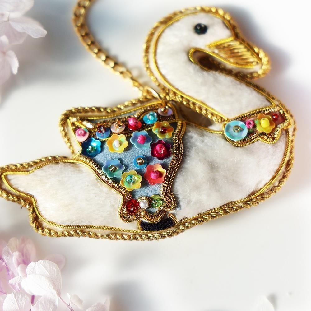 ゆ*い様 ハンドメイド刺繍キーホルダー　白文鳥と茶トラさん ゆ*い様 ハンドメイド刺繍キーホルダー 白文鳥と茶トラさん 楽天