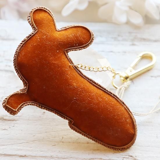 ザリ刺繍キーホルダー「山羊」 - 海福雑貨通販部