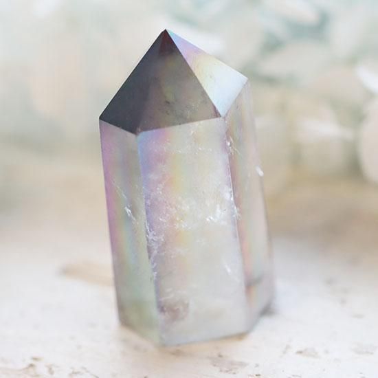 とても綺麗なアクアオーラ水晶！ アクアオーラ水晶ポイント - 海福雑貨通販部
