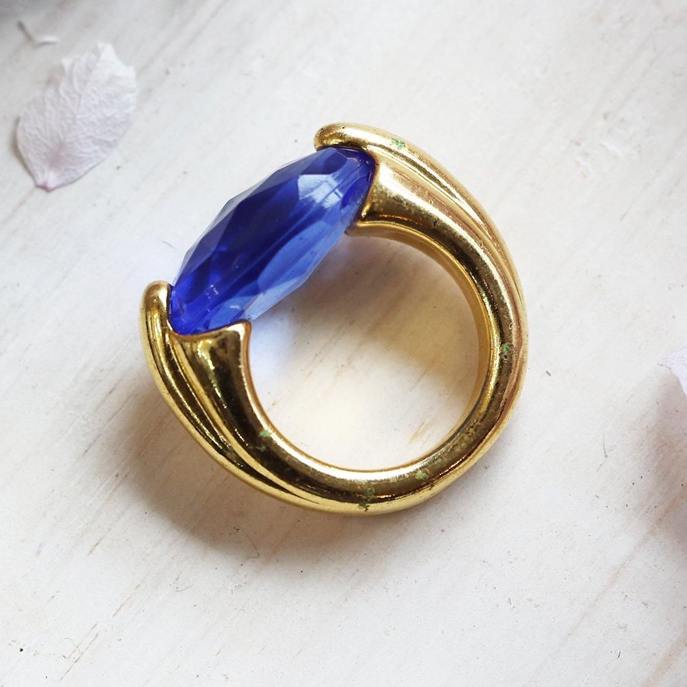 ストーン付きリング 青色 透明 BLUE LILAC BLOOM RING(2JR0606)K10 リング｜スタージュエリー