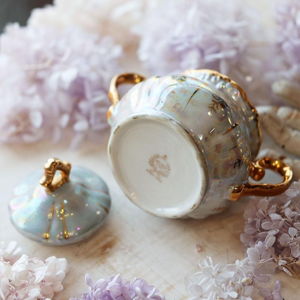 レトロ金彩シュガーポット - 海福雑貨通販部