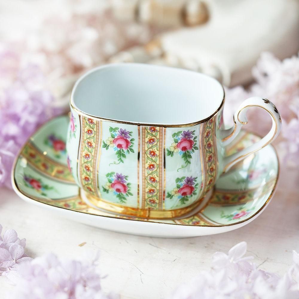 イタリア製金彩青硝子シュガーポット - 海福雑貨通販部