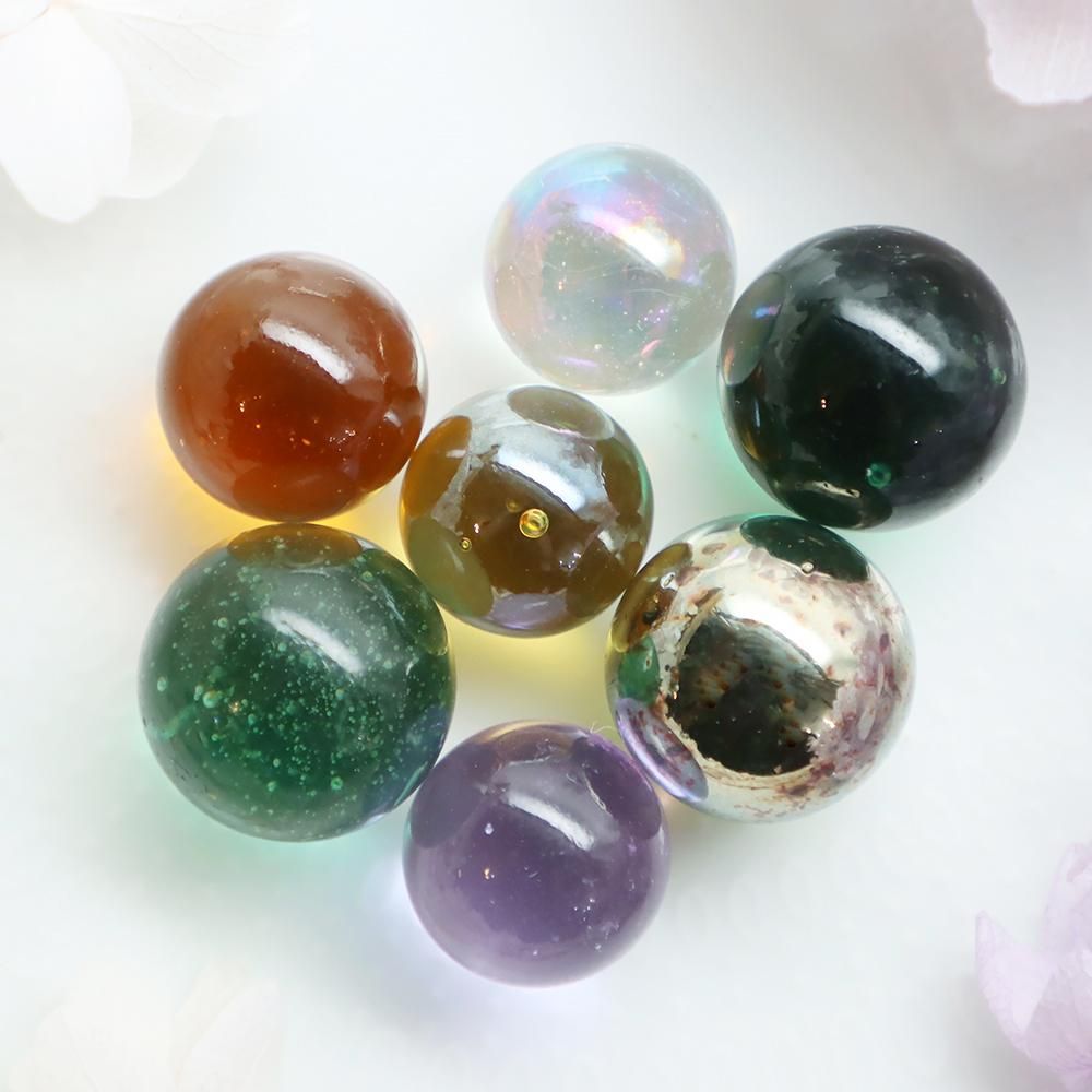 古いビー玉7色セット - 海福雑貨通販部